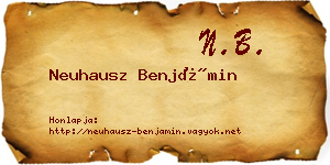 Neuhausz Benjámin névjegykártya